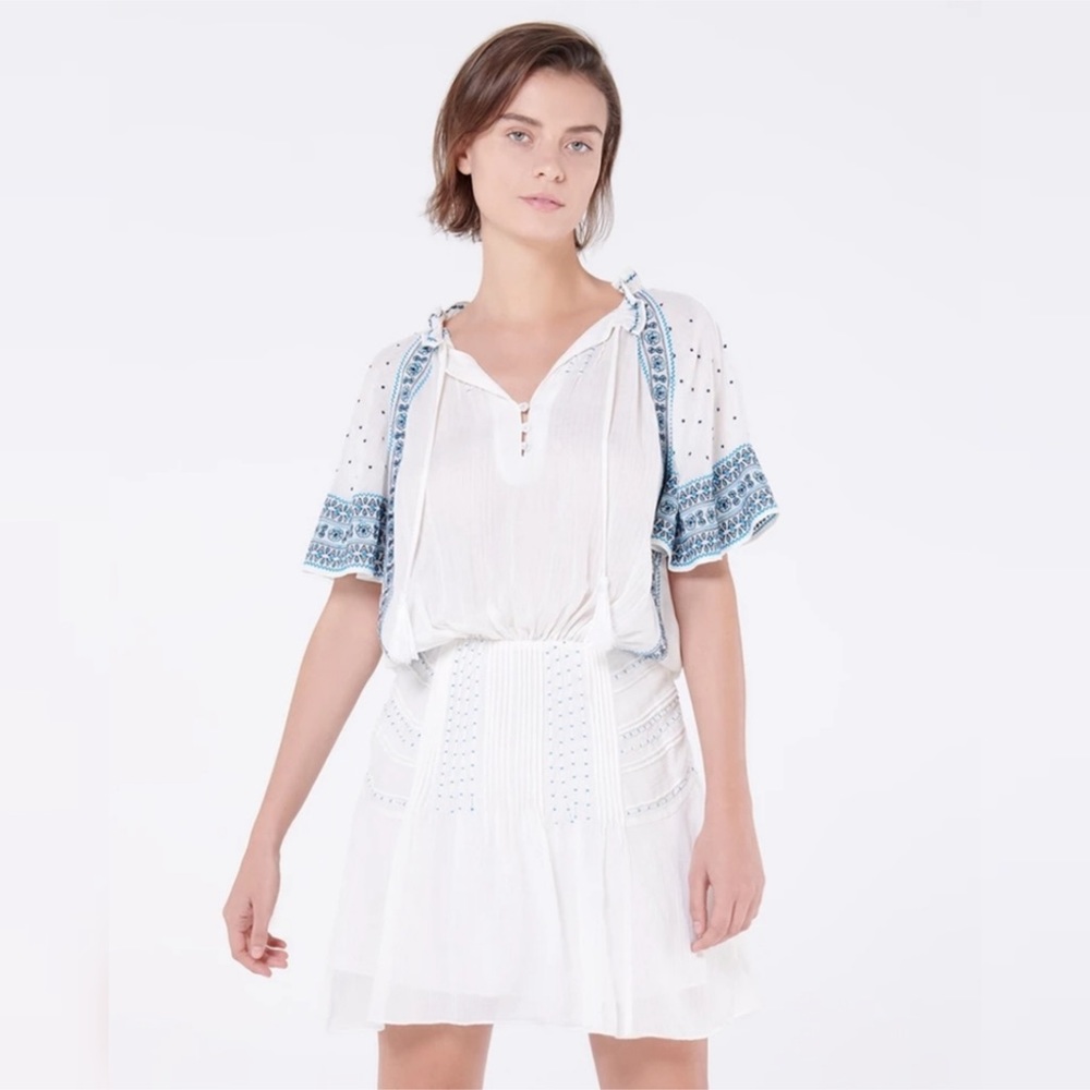 Veronica Beard Minos Embroidered Mini Dress Sz M/8